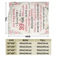 thumbnail image 3 of Wijzvio Gifts For 39th Birthday Throw Blanket Soft Fuzzy Fleece Blanket For Couch Bed Living Room Decoration 40"X30", 3 of 9
