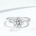 thumbnail image 2 of 1ct Round AAA Cz Band Female Gift 925 Silver Women's Wedding Party Ring Sz 4-9.5, 2 of 5