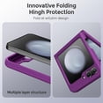 thumbnail image 2 of for Samsung Galaxy Z Flip 5 Case Case Liquid Silicone Case Dual Layer Hybrid Hard PC Soft Silicone Gel Rubber Bumper Slim Phone Case for Samsung Galaxy Z Flip 5 5G, Purple, 2 of 11