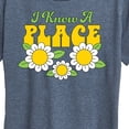 thumbnail image 3 of Instant Message - I Know A Place Flowers - Women's Short Sleeve Graphic T-Shirt, 3 of 6