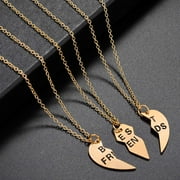 Lux Accessories Best Friends BFF Forever Heart 3 PC Necklace Set