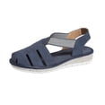 thumbnail image 2 of Viluyesy Womens Wedge Sandals, Closed Toe Soft Sole Wide Width Ladies Slingback Comfort Shoes Blue US6.5, 2 of 9