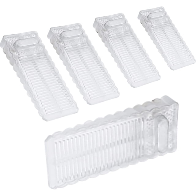Tope de puerta Tope de puerta de goma Topes de puerta de seguridad con cuña Topes de puerta de goma Funciona en todo tipo de pisos y alfombras Atasco de puerta resistente 5PCS