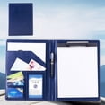 thumbnail image 4 of Leather Briefcase With Logo/Text/Notepad For Business Resume Interview Black Red Blue, 4 of 4
