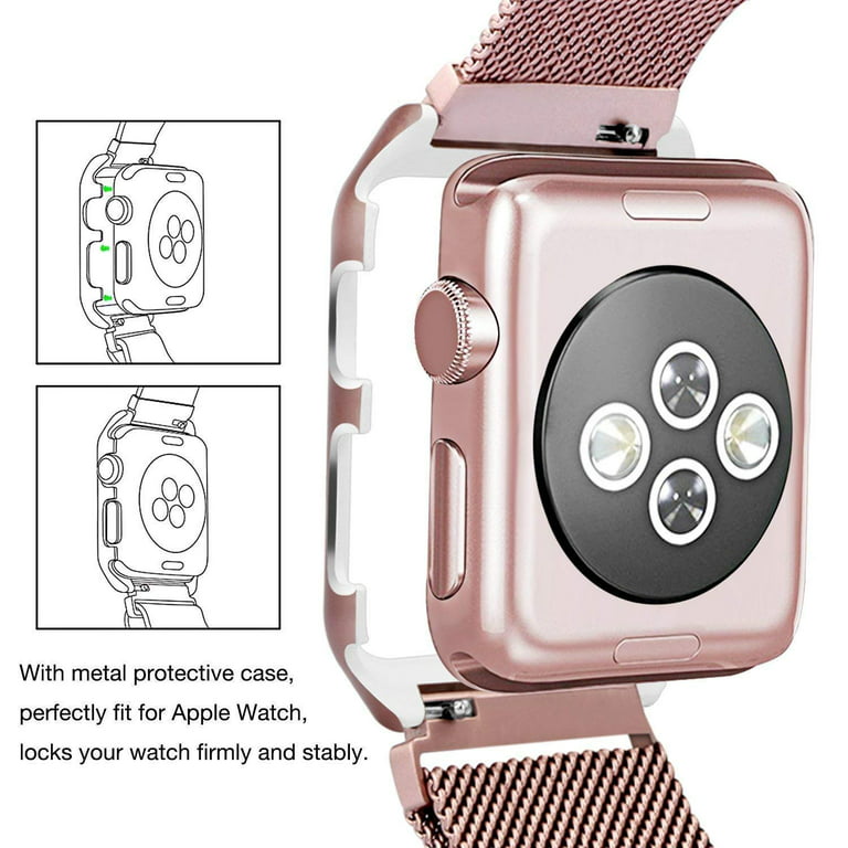 E Lv Apple Watch 42Mm - Strap Band With Magnetic Lock For Apple Watch (Only  For 42Mm)- Brown(Watch Is Not Included) : : Electronics