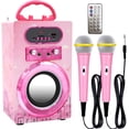 thumbnail image 2 of Karaoke Bluetooth Para Niños Kidsonor Con 2 Micrófonos Control Remoto Recargable Altavoz Portátil MP3 Rosa, 2 of 3