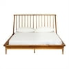 Desert Fields Modern Boho Solid Wood Platform Queen Bed, Caramel