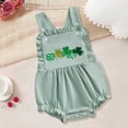 thumbnail image 2 of JUMEYU Spring Baby Girl Clothes Baby Snap Bodysuit Romper Newborn Girl Basic Pattern Bodysuits 0 3 6 9 12 18 24 Months (Green,6-9 Months), 2 of 6