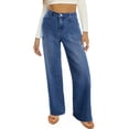 thumbnail image 4 of Jeans Astylish, casual, cintura alta, pierna recta, para mujer, 4 of 6