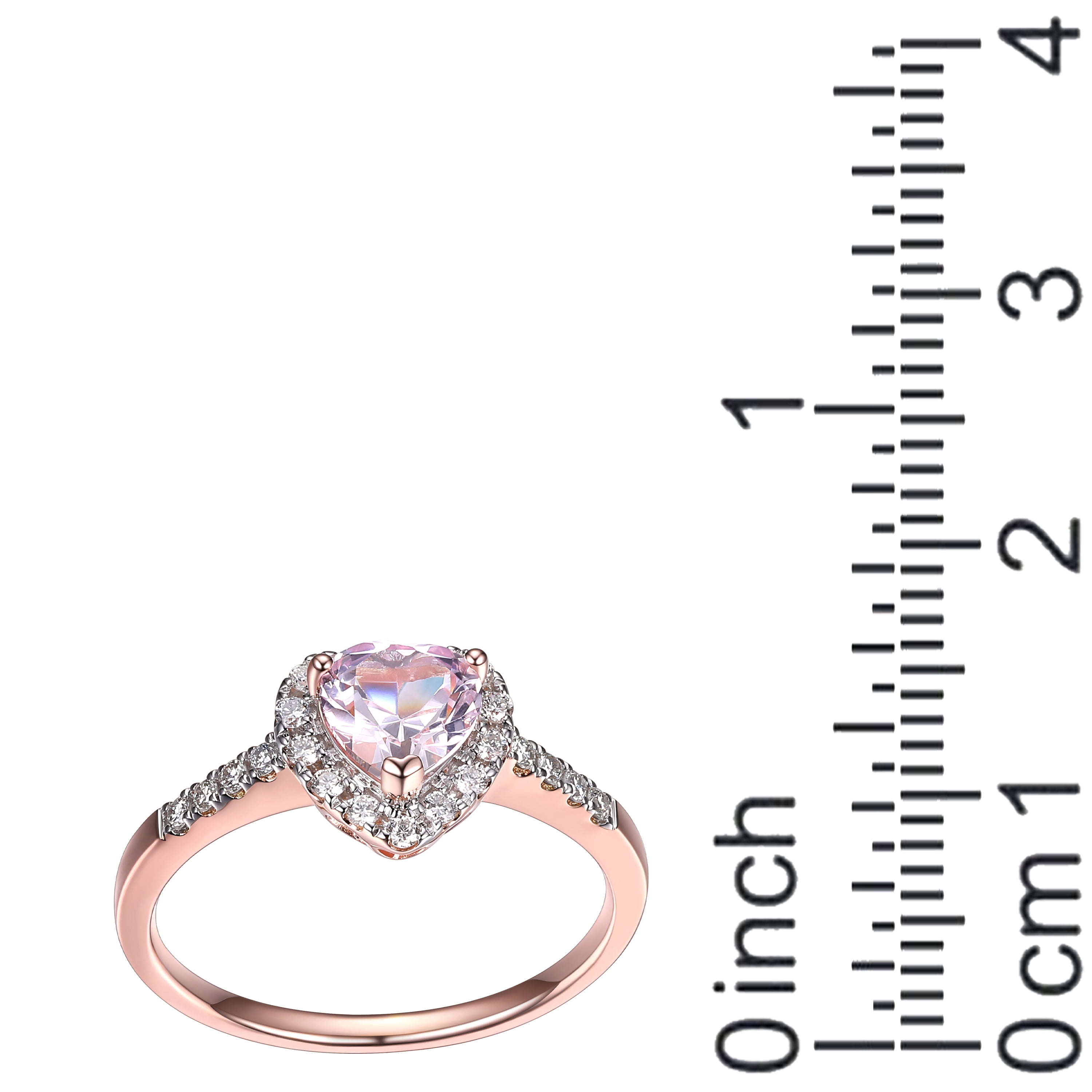 Forever Facets Lab Grown Diamond and Created Pink Sapphire