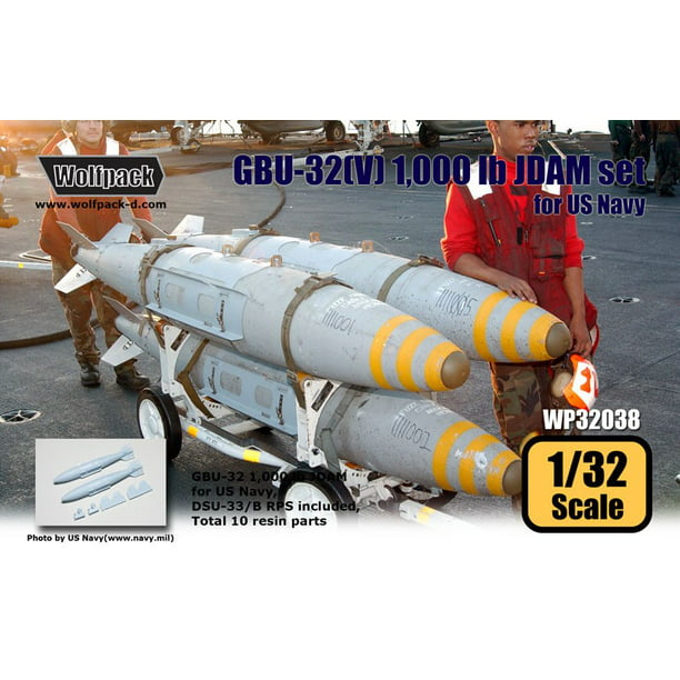 Wolfpack 1:32 GBU-32 V 1000 Lb JDAM for US Navy - Resin Detail 