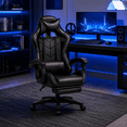thumbnail image 4 of JaxShark Gaming Chair, Ergonomic Racing Style Computer Desk Chair with Footrest and Lumbar Support,Black, 4 of 8