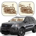 thumbnail image 1 of JUNZAN Train Pattern Car Windshield Sun Shade | Reflective Sunshade | Foldable 2-Piece Sun Shield Protect Your Car | Fits Sedans, SUVs, Hatchbacks-Medium, 1 of 6