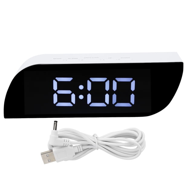 Reloj con luz nocturna Reloj digital LED Reloj despertador de cabecera 12/24 Reloj digital LED Confiabilidad excepcional Jadeshay A