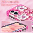 thumbnail image 3 of Casetego Phone Case for iPhone 16,Colorful Retro Oil Painting Print Flower Design Cute Floral Blossom Phone Cover Stylish Protective Phone Case for Girls Women,Pink, 3 of 8