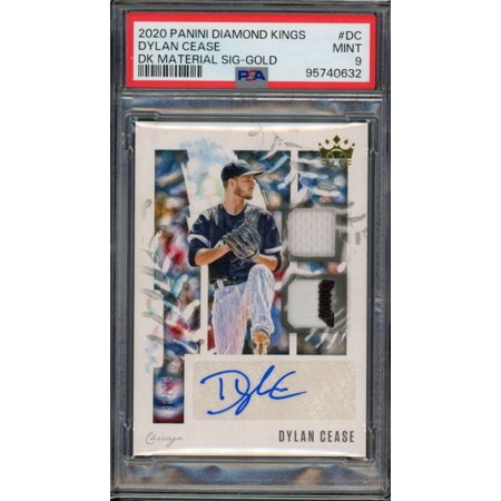 Dylan Cease 2020 Panini Diamond Kings DK Material Sig Gold (pop 1) #DC PSA 9