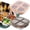 A,B, variant on 600ml 304 Stainless Steel 4-Compartment Portable Lunch Box with Sealed Leakproof Lid, 17.5x17.5x5cm