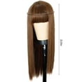 thumbnail image 3 of YSGFHGJW Human Hair Wig,Long Straight Wig With Bangs Hair Wig For Women Synthetic Natural Wig ,Various Colors Available,Daily Wear Party And Cosplay Soft Wig, 3 of 7