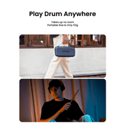 AeroBand Electronic Drum Set PocketDrum2 MAX(2025 Version), Air Drum Sticks & Pedals & Bluetooth Adapter, 8 Tones and USB Midi(Earphone Included)