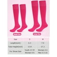 thumbnail image 2 of Gustave 2 Pairs Baseball Soccer Socks Knee High Multi-Sport Softball Socks Over the Calf Compression Athletic Socks Tube Socks for Men Women Youth Adult, Black, 2 of 10