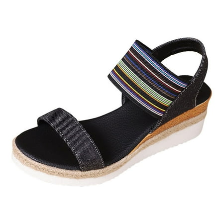 

Wedge Sandals for Women Clearance Summer Dressy Open Toe Ankle Strap Platform Sandal Casual Strappy Low Wedges Sandals Beach Dress Shoes Comfortable Outdoor Shoes