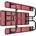 thumbnail image 6 of Global Industrial 694555RD 8 ft. Rectangular Outdoor Steel & Perforated Metal Picnic Table, Red, 6 of 7