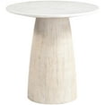 thumbnail image 4 of Meridian Furniture Liona White Marble And Mango Wood End Table, 4 of 9
