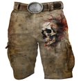 thumbnail image 1 of WILLBEST Pantalones Cortos para Hombre con Estampado de Bolsillo y Botones y Cremallera, 1 of 3