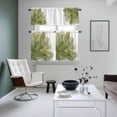 thumbnail image 4 of Sage Green Gold Kitchen Curtains Sets for Windows 24 Inch Length, Aesthetics Flower Boho Watercolor Art Rod Pocket Window Treatments Tier Curtains and Valances Set for Bedroom/Bathroom, 4 of 8