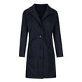 thumbnail image 4 of Hfyihgf Wool Blend Peacoats for Women Notched Lapel Single Breasted Trench Coat Long Sleeves Winter Overcoat z2-Navy S, 4 of 5