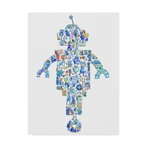 Trademark Fine Art 'Robot Collage' Canvas Art by Louise Tate
