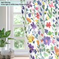 thumbnail image 4 of Yayeee Window Curtains Light Filtering 63"x42" Grommet Panel Pair Home Living Room Decor, Green Wildflower Pattern, 4 of 7