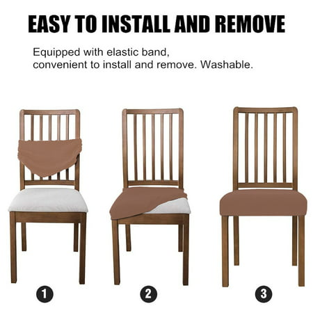 Stretch Dining Chair Seat Covers For, How To Put Seat Covers On Dining Chairs