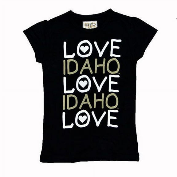 Idaho Vandals Girls "nora" Love T-shirt - Black