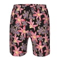 thumbnail image 3 of Goofa Lilies Flowers Printed Mens Swim Trunks Summer Quick Dry Short Beach Swimwear Bathing Suits-XX-Large, 3 of 9