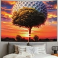 thumbnail image 2 of Orinice Sunset Tree Golf Tapestry Wall Hanging Unique Style Graphic Tapestries Home Wall Decor Art for Living Room Bedroom Apartment Farmhouse Dorm Wall Hanging Tapestry Home Decor 40x30inch, 2 of 6