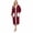 Burgundy/Beige, variant on Womens Plush Robe, Lightweight Fluffy Bathrobe Button Warm Loungewear,(Light Pink+White,L-XL)