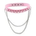 thumbnail image 4 of Gargantilla Punk Gothic Collar Sunnimix Cuero Rosado, 4 of 6