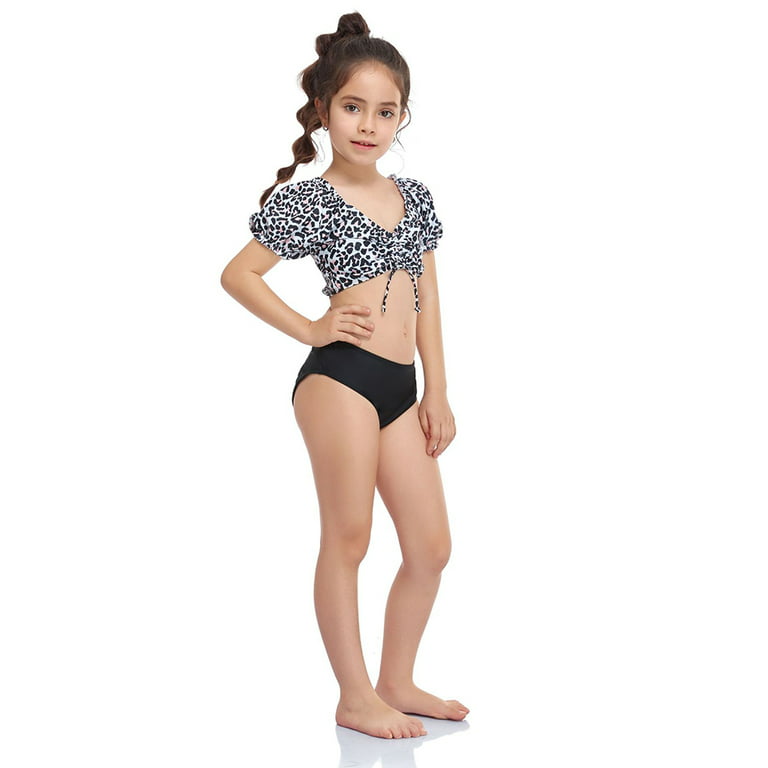 Uccdo Girls Two Piece Swimsuits Kids Tween Girl Bikini Set Bathing Suit  Swimwear 6-14T 