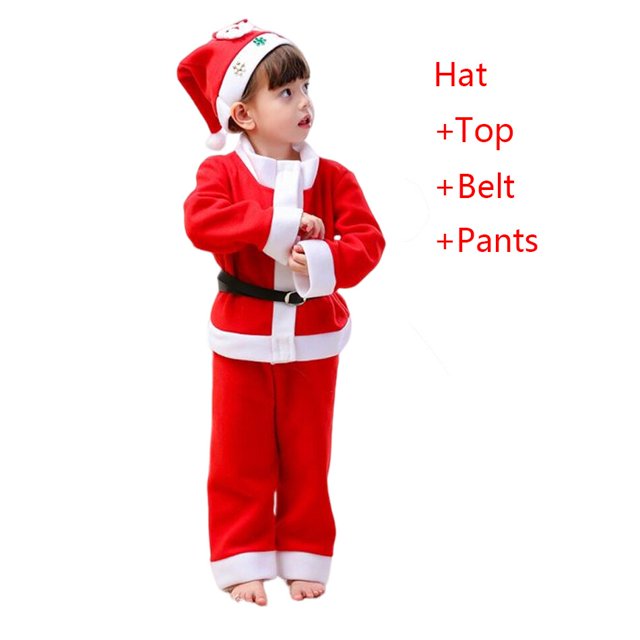 Ropa de Navidad para niños, disfraz de Papá Noel para bebés, traje de Navidad para niños pequeños, traje de mono para niños y niñas, fiesta de carnaval 130(6T) Gao Jinjia LED
