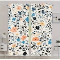 thumbnail image 2 of Beige Background Spring Floral Blackout Drapes – Delicate Flower Design for a Fresh and Elegant Living Room and Bedroom,A, 2 of 10