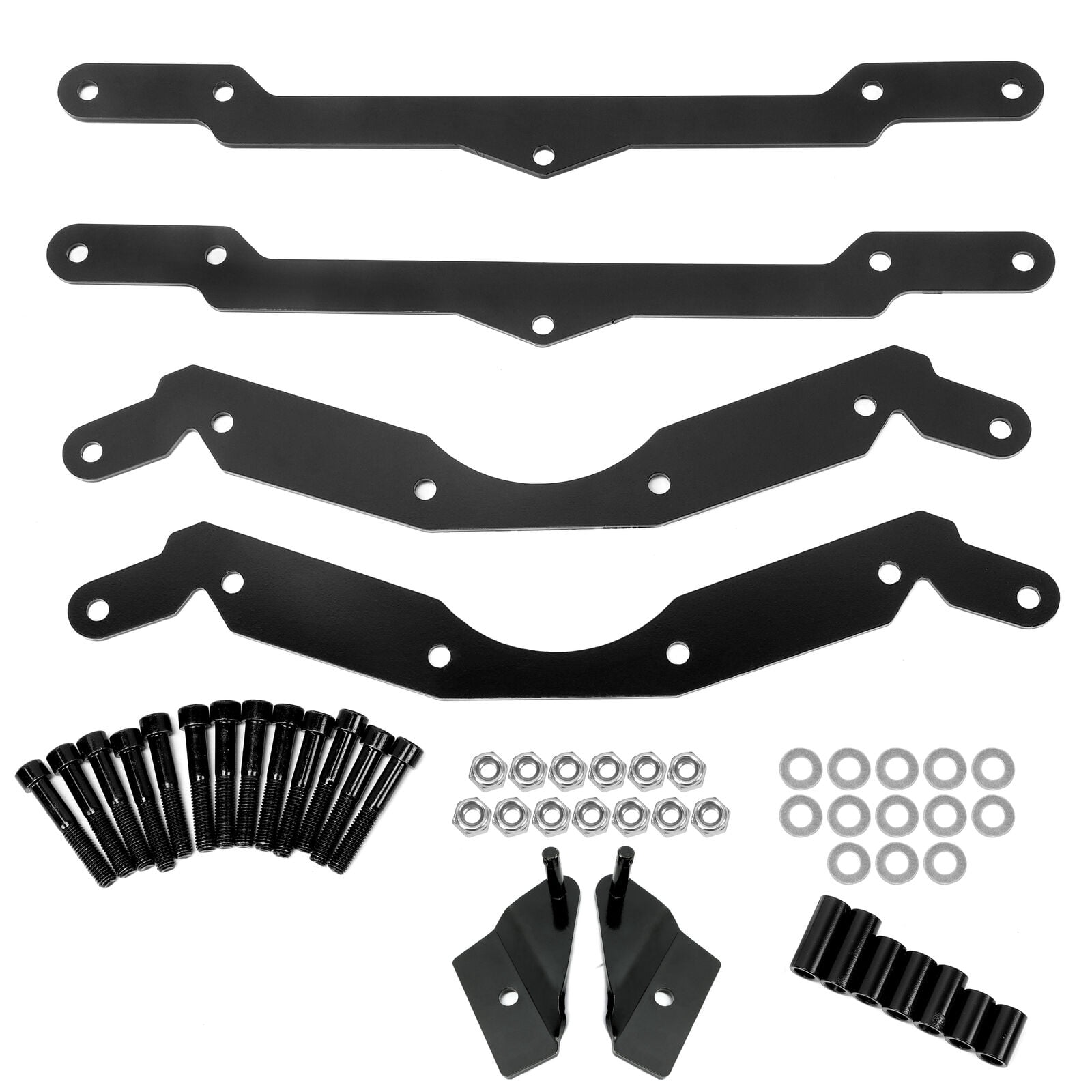Ecotric Heavy Duty Adjustable 3" Lift Kit with Sway Bar Quick Disconnect Set for 2007-2014 Polaris RZR 800 Suspension Lift Black