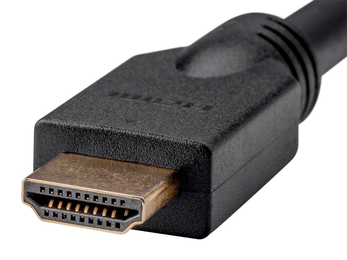 Monoprice HDMI Cable - 25 Feet - Black (3 Pack) No Logo, High Speed, 4K@60Hz, HDR, 18Gbps, YCbCr 4:4:4, 24AWG, CL2, Compatible with UHD TV and More - Commercial Series