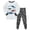 White, variant on Wenfanal Kids Boy's Pajama Sets Toddler Kids Pajamas Boys Set Comfortable Soft Cute Boys Home Pajama Set Size 5-6 Years,Black