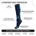 thumbnail image 4 of Picia Blue Marble And Gold Printed Sports Compression Socks - 15-20mmHg Graduated Compression, High-Performance Soft and Breathable Socks for Men and Women, 4 of 5
