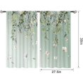 thumbnail image 2 of Short Tier Curtains for Kitchen Bathroom, Green Eucalyptus Leaf Cafe Curtains, Soft Airy Kitchen Sink Curtains with Kitchen Bathroom Window Curtains, 39" L x 27.5" W, 2 Panels, 2 of 6