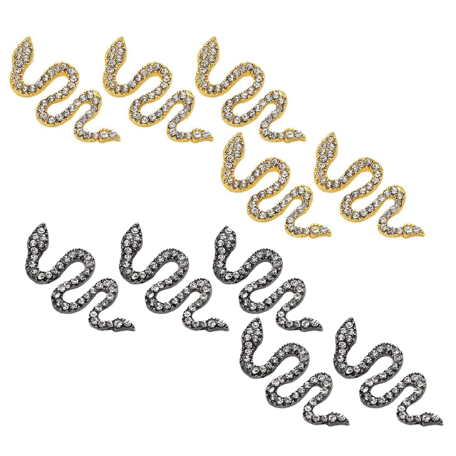 Uñas de serpiente con diamantes de imitación para manualidades, decoración de uñas MFZFUKR CPB-US-CJZ244-3
