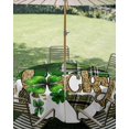 thumbnail image 3 of Outdoor Tablecloth with Umbrella Hole Zipper St. Patrick's Day Round Tablecloth 54" Waterproof Outside Table Cloth Spring Shamrock Leaf Gold Love Lucky Green Patio Table Cover Tablecloths for Picnic, 3 of 8