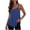 Blue, variant on Women's Spaghetti Strap Tank Top Elegant Tunic Sleeveless Long Flowy Cami for Summer Lounging & Casual Days