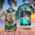 thumbnail image 4 of Camisa social para uso diario, camisas para hombre, blusa Weimaraner de manga corta con estampado de animales en 3D, camisetas casuales, ropa masculina de gran tamaño, 4 of 5